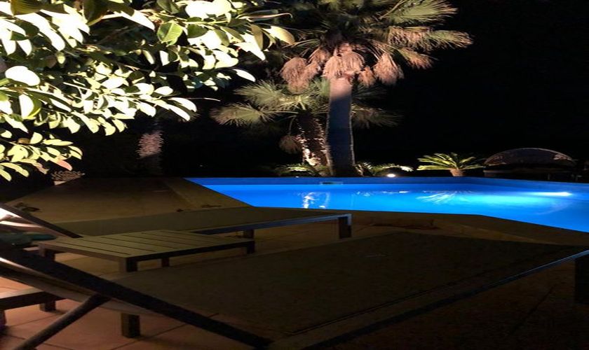 Pool bei Nacht Finca für 10 Personen Cala Ratjada PM 551